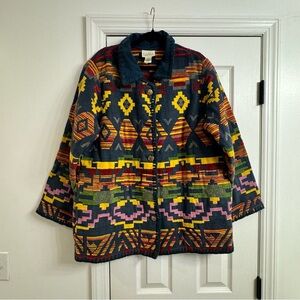 Vintage Cedar Creek Aztech coat  sz large 100% cotton